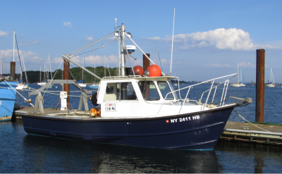 Stony Brook University's Research Vessel Pritchard used for sediment sampling in 2017 and 2018
