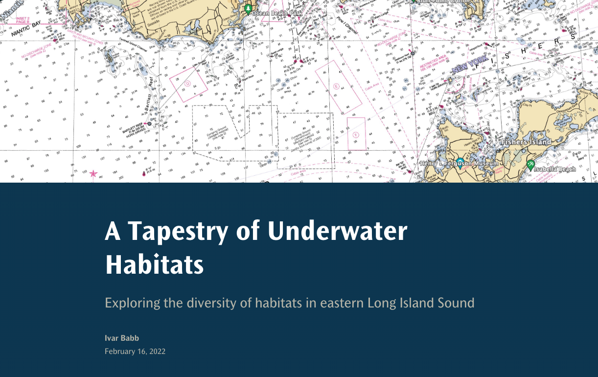 Start page of the Tapestry of Underwater Habitats Story Map