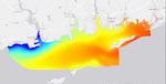 Thumbnail map of the near bottom salinity in April in the Phase II area